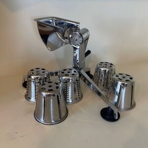 Saladmaster Food Processor Vintage - 5 Cones Slicer Grater Shredder Complete